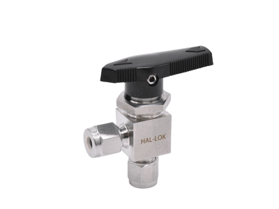 2 Way Double Ferrule Angle-Pattern Ball Valve